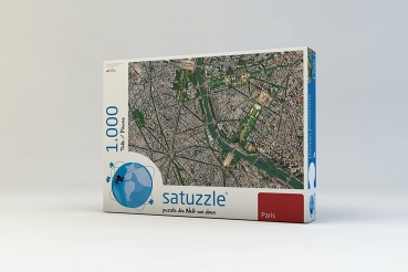 Satellitenbild Puzzle Paris - 1000 Teile