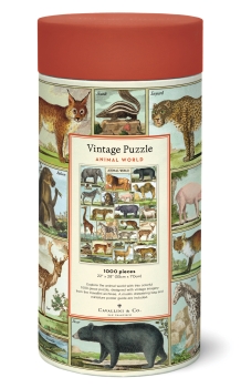 Cavallini Vintage Puzzle Animal World, 1000 Teile