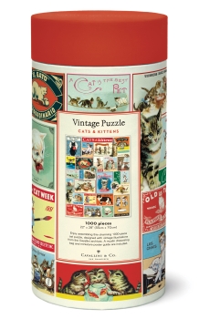 Cavallini Vintage Puzzle Cats, 1000 Teile