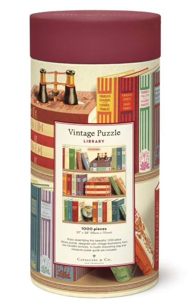 Cavallini Vintage Puzzle Library, 1000 Teile