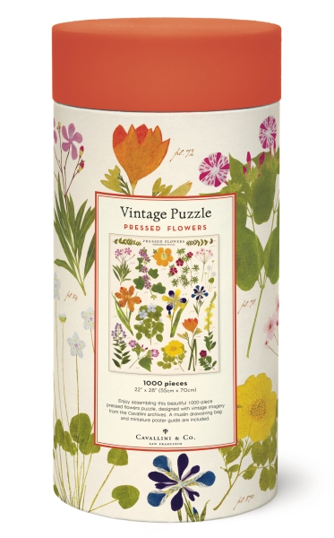 Cavallini Vintage Puzzle Pressed Flowers, 1000 Teile