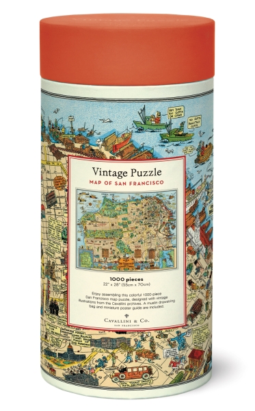 Cavallini Vintage Puzzle San Francisco, 1000 Teile