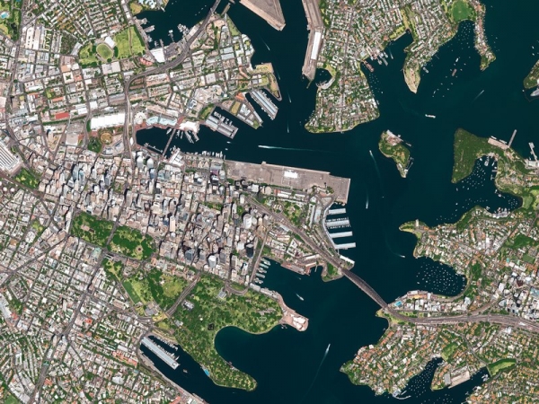 Satellitenbild Puzzle Sydney - 1000 Teile